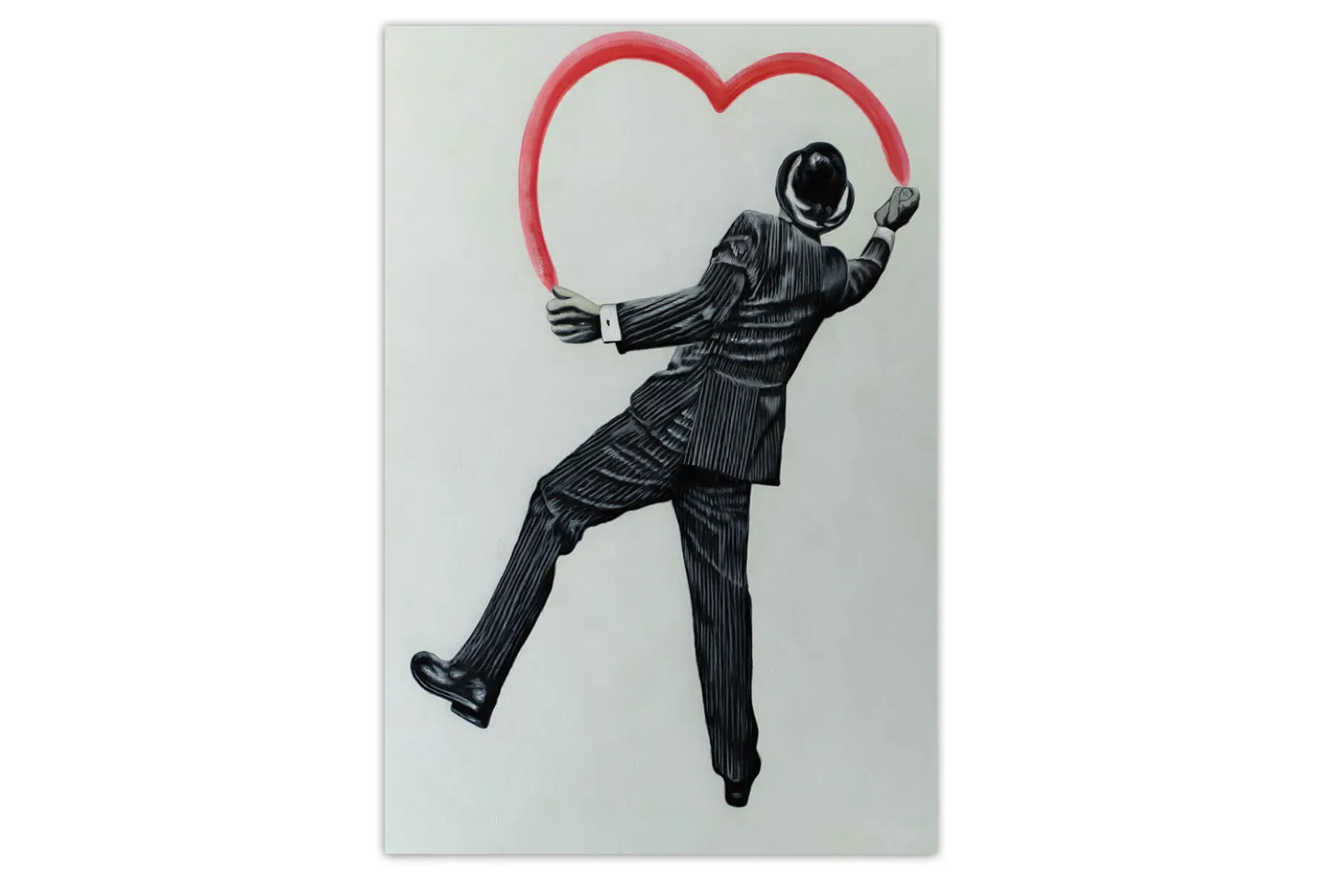 XXL Öl Gemälde 'Heart of Banksy' | Handgemaltes Unikat