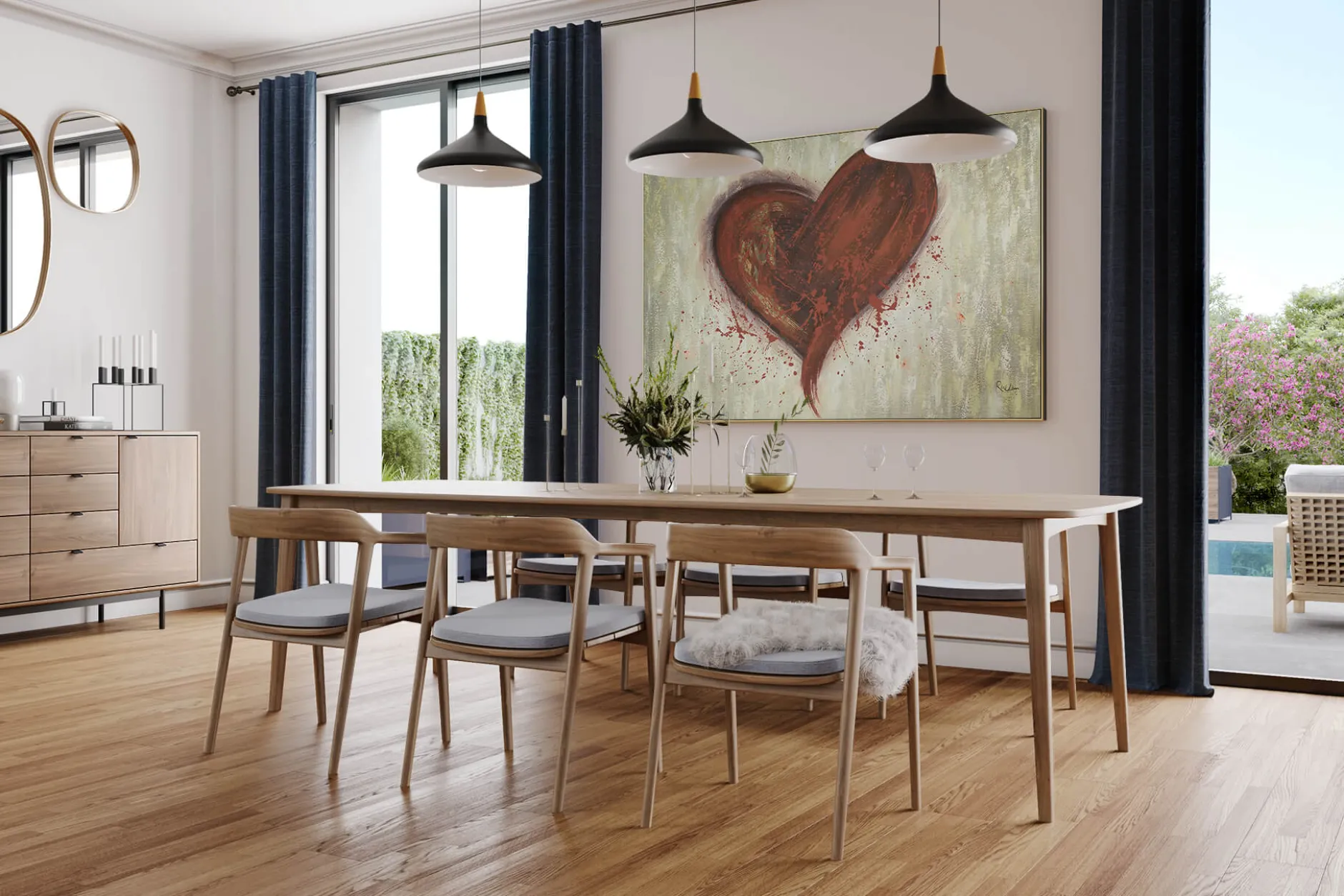 XXL Öl Gemälde 'Heart of Gold' | Handgemaltes Unikat