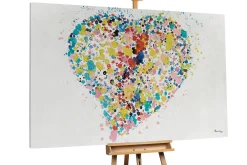 XXL Öl Gemälde 'Hearty Dots' | Handgemaltes Unikat
