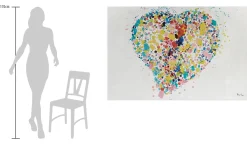 XXL Öl Gemälde 'Hearty Dots' | Handgemaltes Unikat