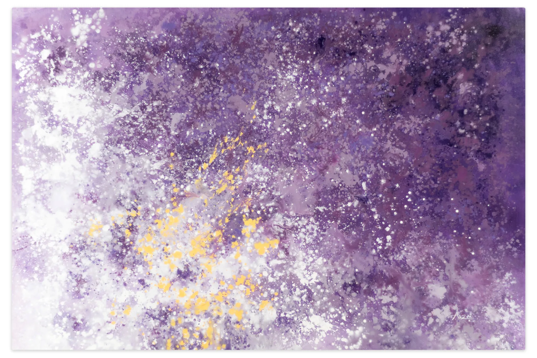 XXL Öl Gemälde 'Heliotrope Blossoms' | Handgemaltes Unikat