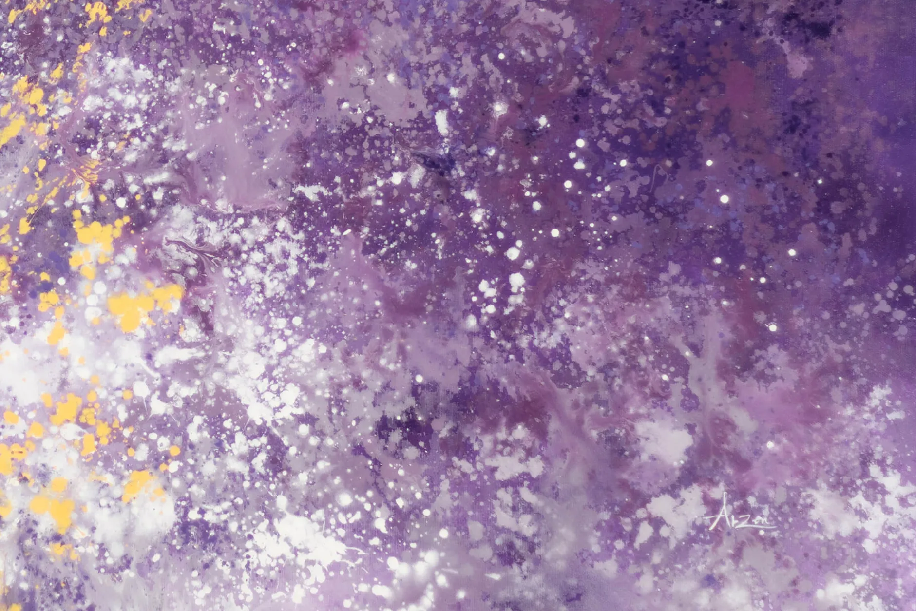 XXL Öl Gemälde 'Heliotrope Blossoms' | Handgemaltes Unikat