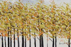 XXL Öl Gemälde 'Herbst in den Bergen' | Handgemaltes Unikat