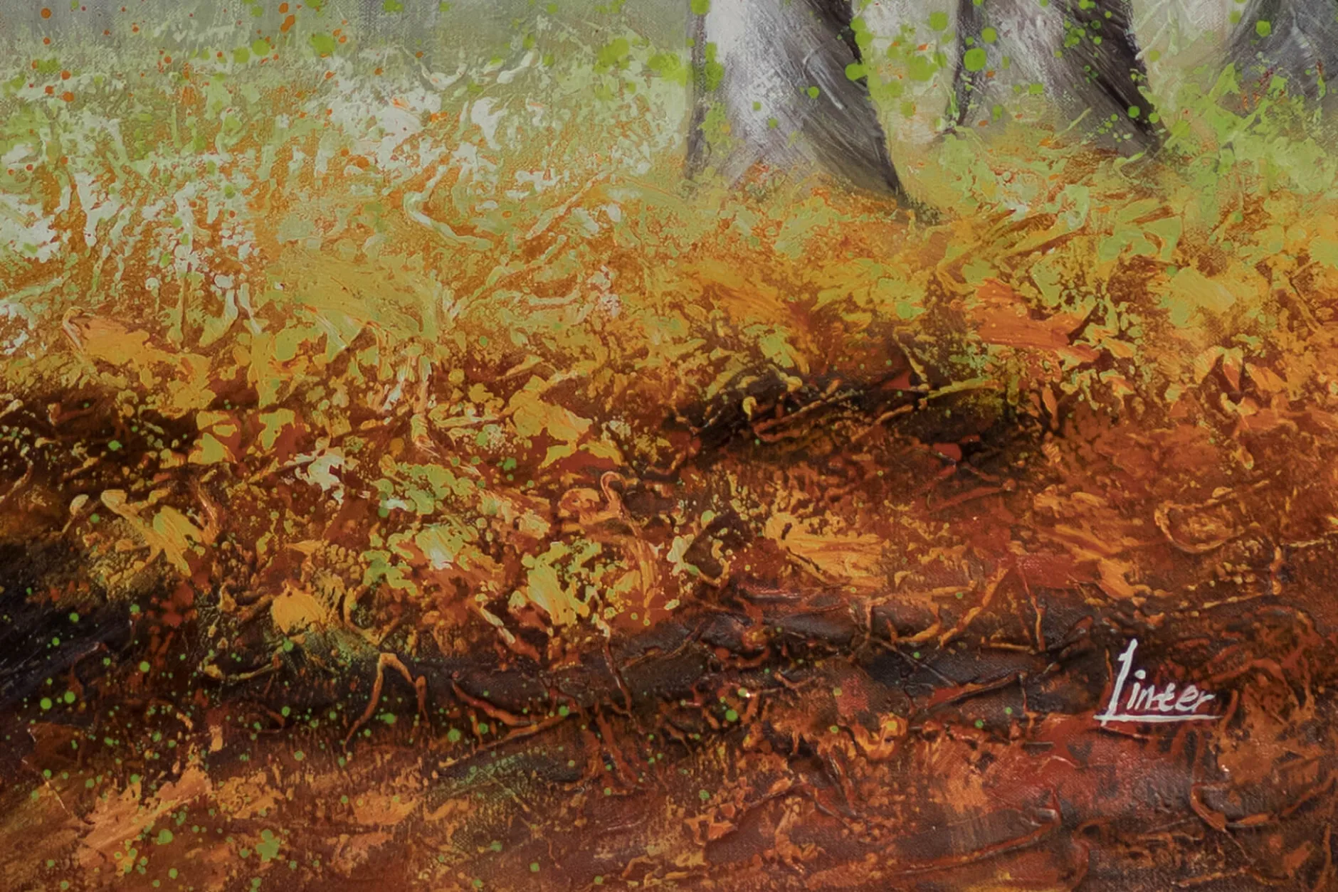 XXL Öl Gemälde 'Herbstwaldmomente' | Handgemaltes Unikat