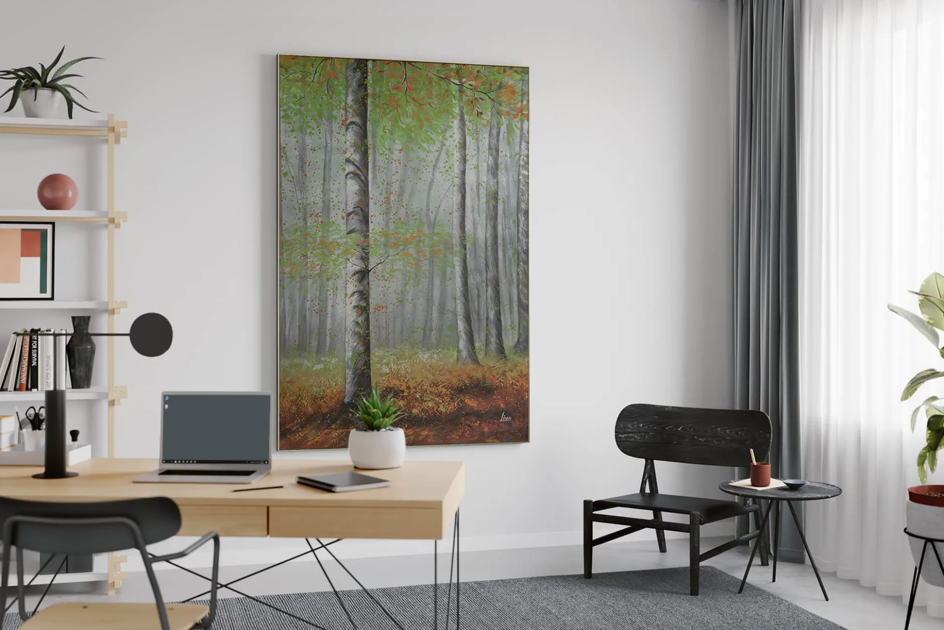 XXL Öl Gemälde 'Herbstwaldmomente' | Handgemaltes Unikat