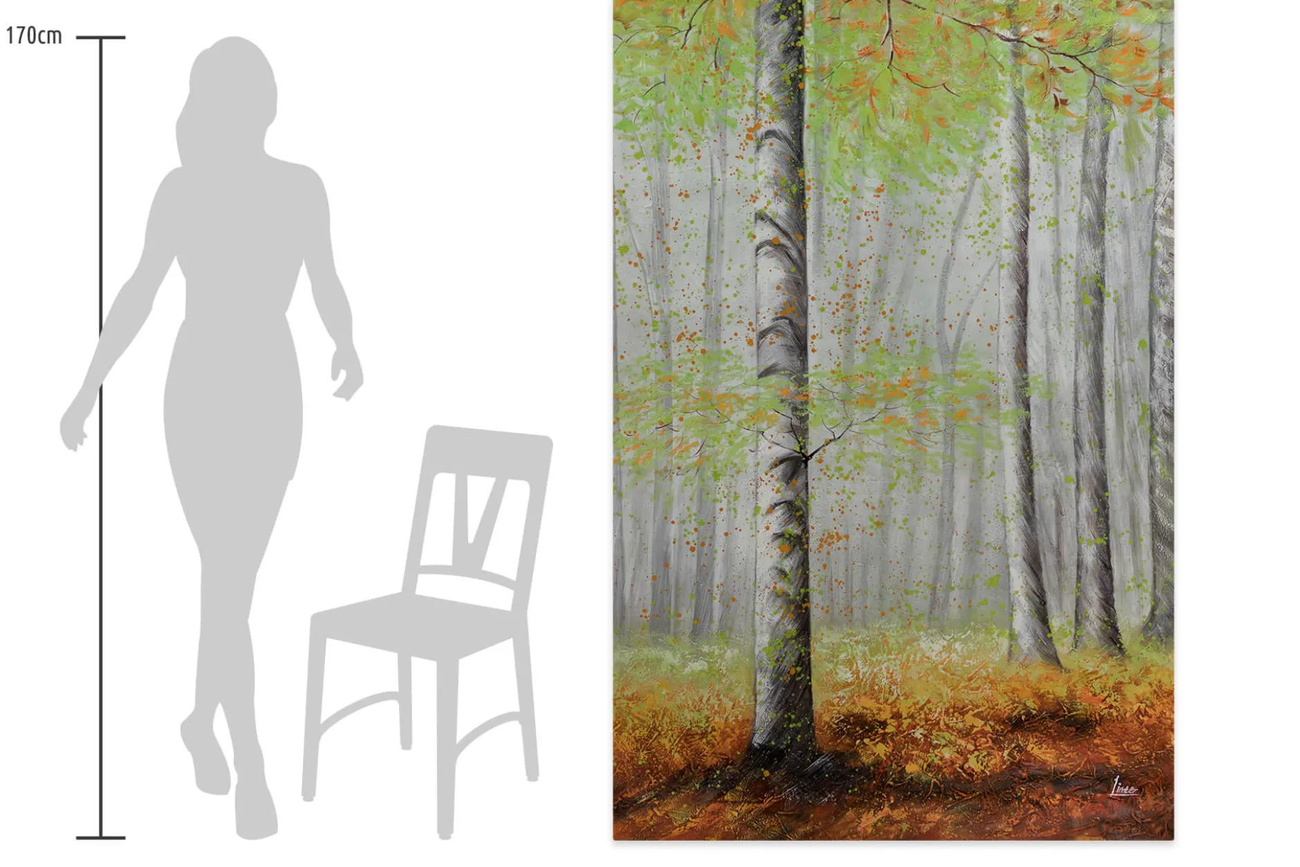 XXL Öl Gemälde 'Herbstwaldmomente' | Handgemaltes Unikat