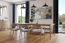 XXL Öl Gemälde 'Hexagonal Stars' | Handgemaltes Unikat