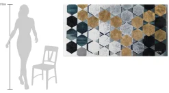 XXL Öl Gemälde 'Hexagonal Stars' | Handgemaltes Unikat