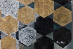 XXL Öl Gemälde 'Hexagonal Stars' | Handgemaltes Unikat