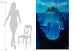 XXL Öl Gemälde 'Hidden Ice' | Handgemaltes Unikat