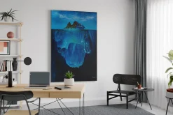 XXL Öl Gemälde 'Hidden Ice' | Handgemaltes Unikat