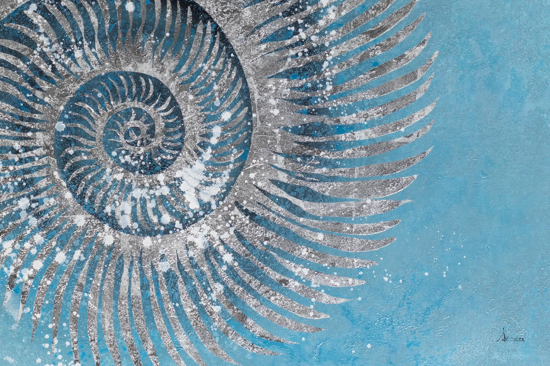 XXL Öl Gemälde 'Himmelsspirale' | Handgemaltes Unikat