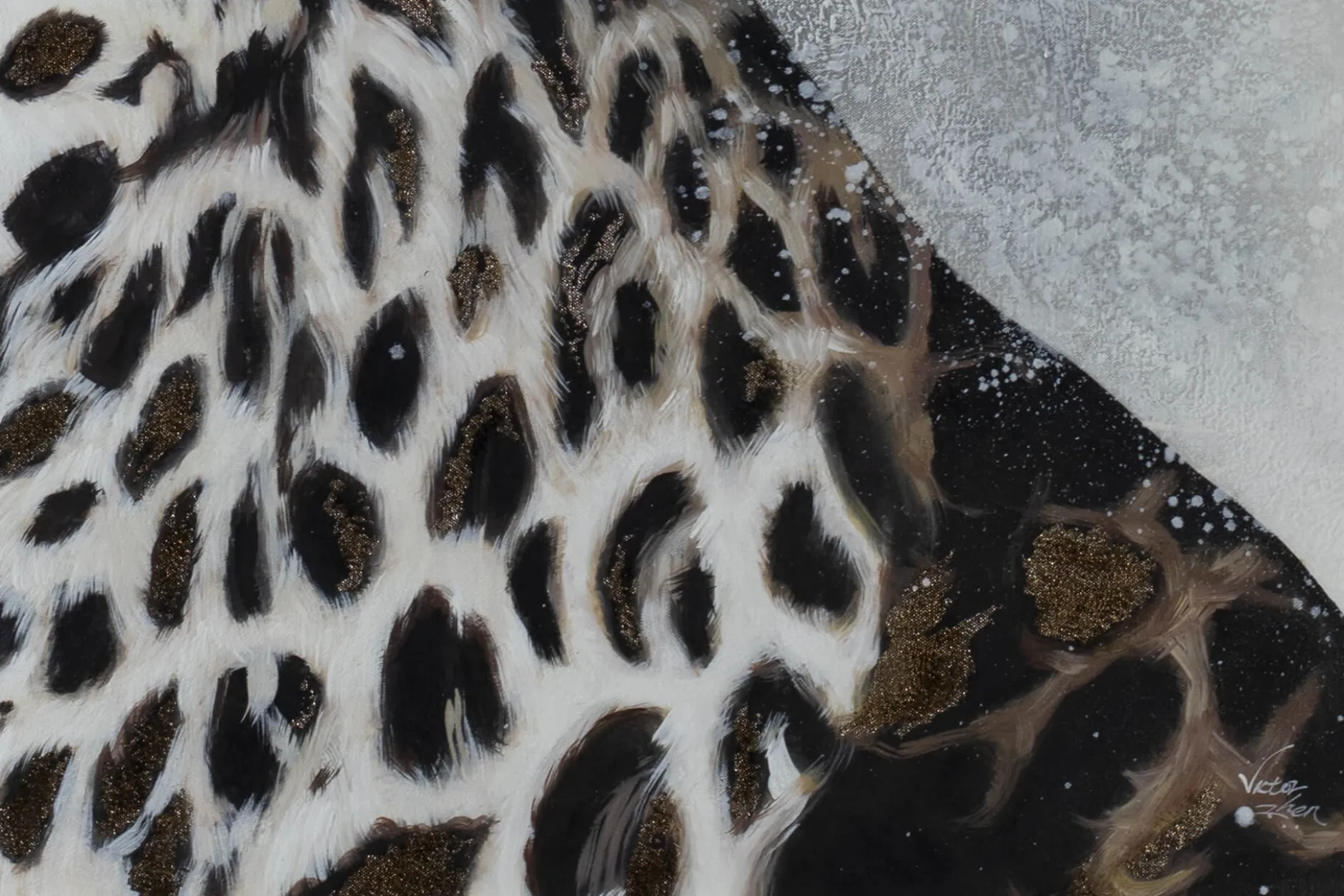 XXL Öl Gemälde 'Hoheit des Leoparden' | Handgemaltes Unikat