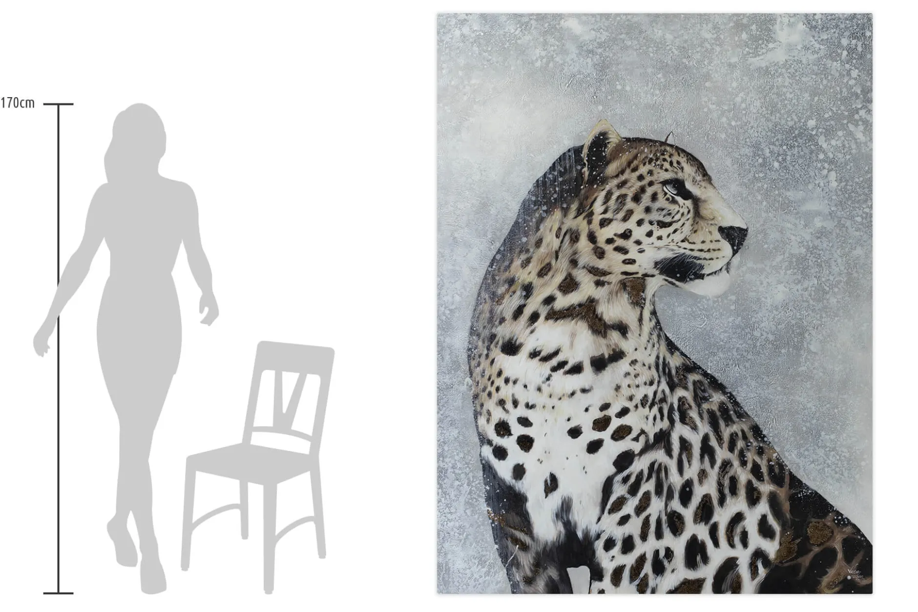 XXL Öl Gemälde 'Hoheit des Leoparden' | Handgemaltes Unikat
