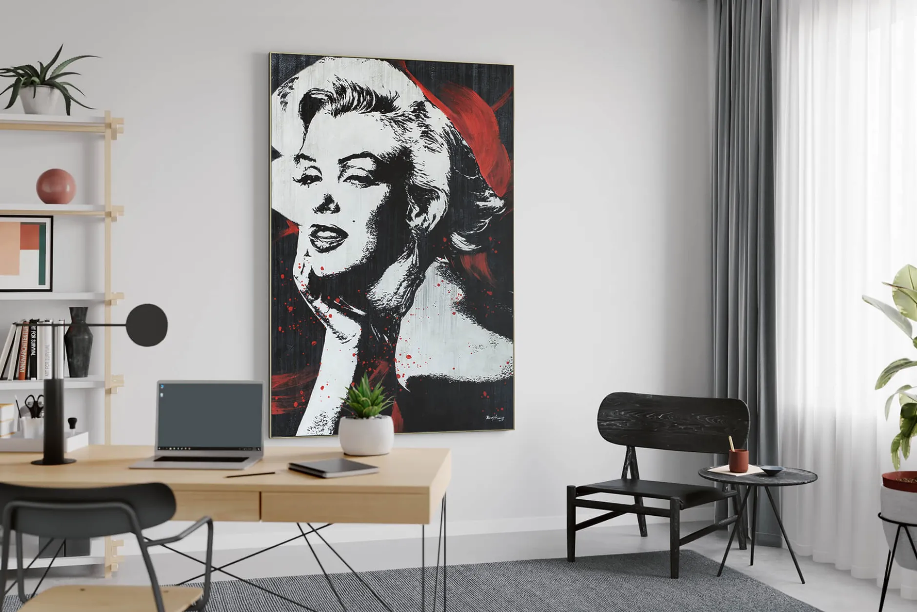 XXL Öl Gemälde 'Hollywood Diva' | Handgemaltes Unikat
