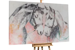 XXL Öl Gemälde 'Horse Romance' | Handgemaltes Unikat