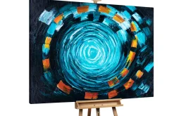 XXL Öl Gemälde 'Hypnotic Fountain' | Handgemaltes Unikat