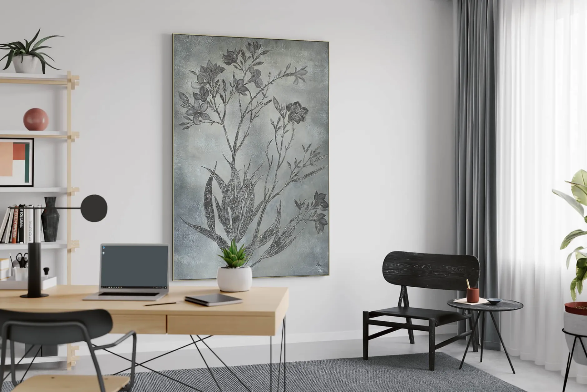 XXL Öl Gemälde 'Immortalised Flowers' | Handgemaltes Unikat