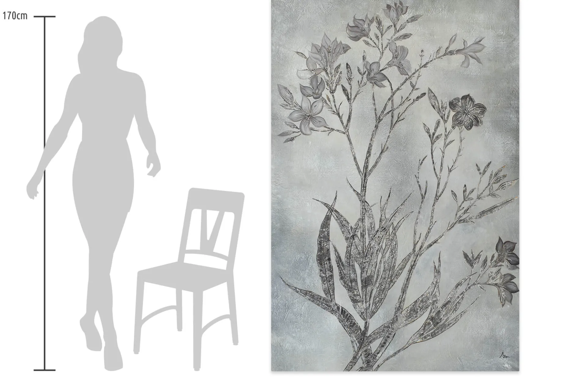 XXL Öl Gemälde 'Immortalised Flowers' | Handgemaltes Unikat