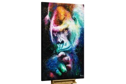 XXL Öl Gemälde 'Imposanter Gorilla' | Handgemaltes Unikat
