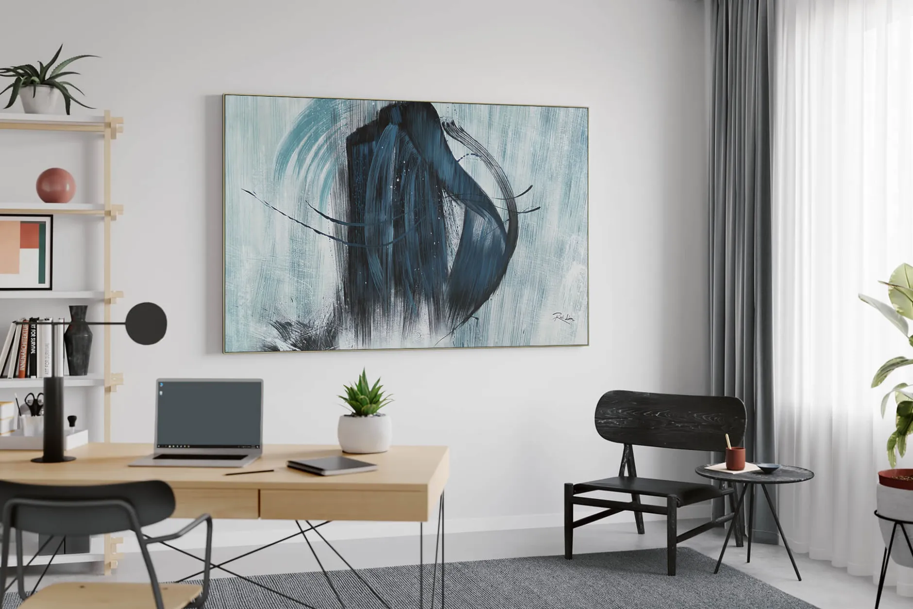 XXL Öl Gemälde 'Innerer Sturm' | Handgemaltes Unikat