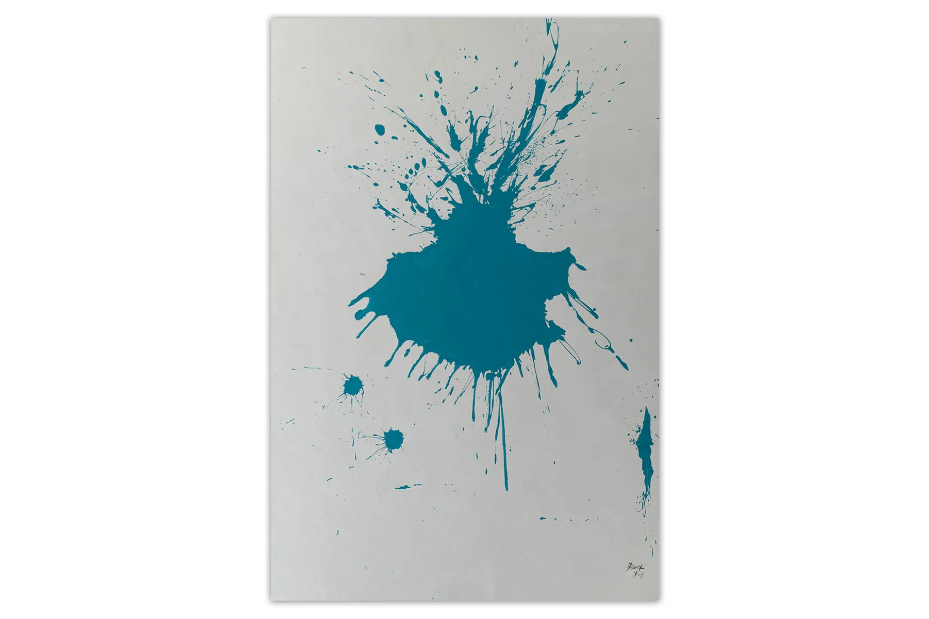 XXL Öl Gemälde 'In the turquoise depths' | Handgemaltes Unikat