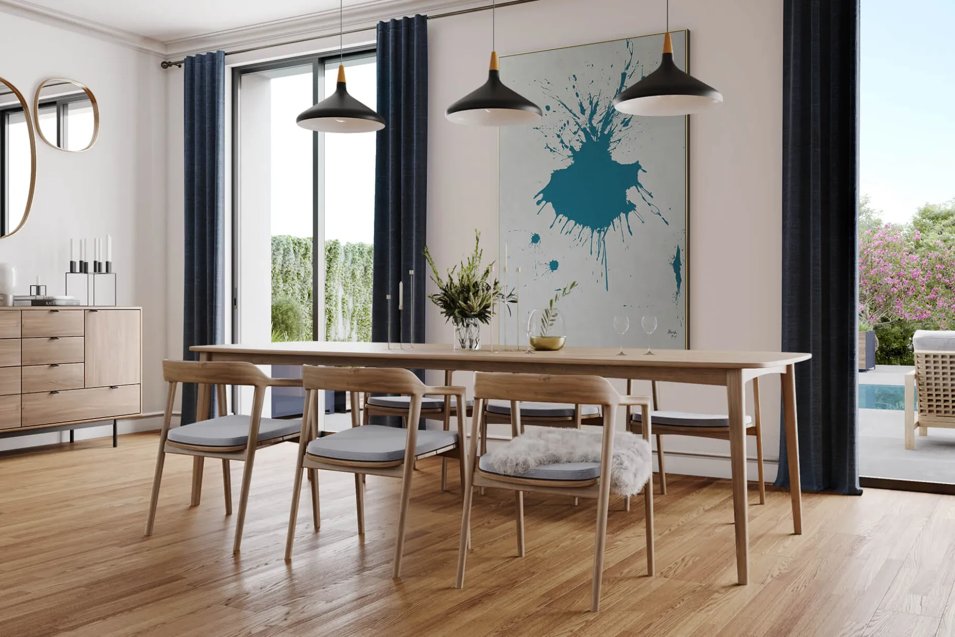 XXL Öl Gemälde 'In the turquoise depths' | Handgemaltes Unikat