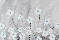 XXL Öl Gemälde 'Jasmines in the Snow' | Handgemaltes Unikat