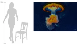 XXL Öl Gemälde 'Jazzy Jellyfish' | Handgemaltes Unikat