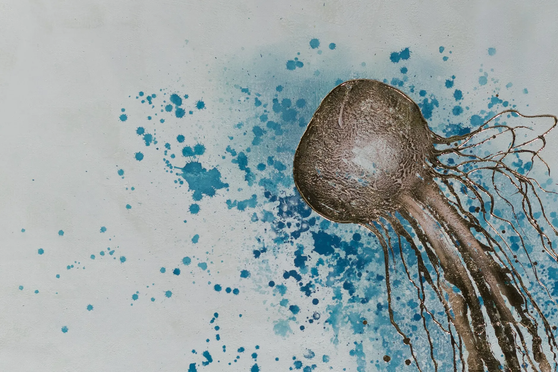 XXL Öl Gemälde 'Jellyfish Mystery' | Handgemaltes Unikat