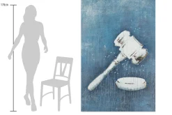 XXL Öl Gemälde 'Judge's Gavel' | Handgemaltes Unikat