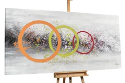 XXL Öl Gemälde 'Jumping through Hoops' | Handgemaltes Unikat