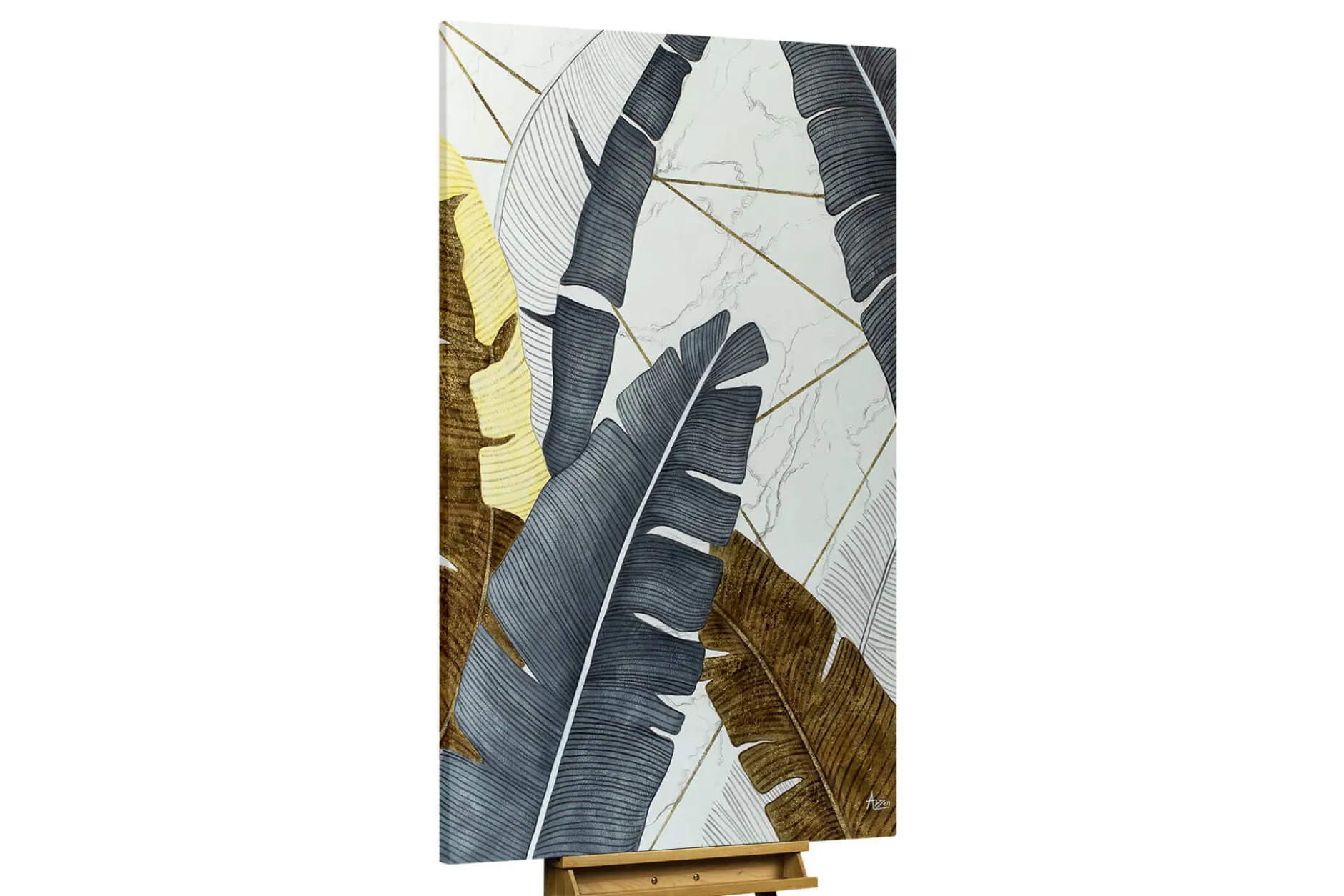 XXL Öl Gemälde 'Jungle in Marble' | Handgemaltes Unikat