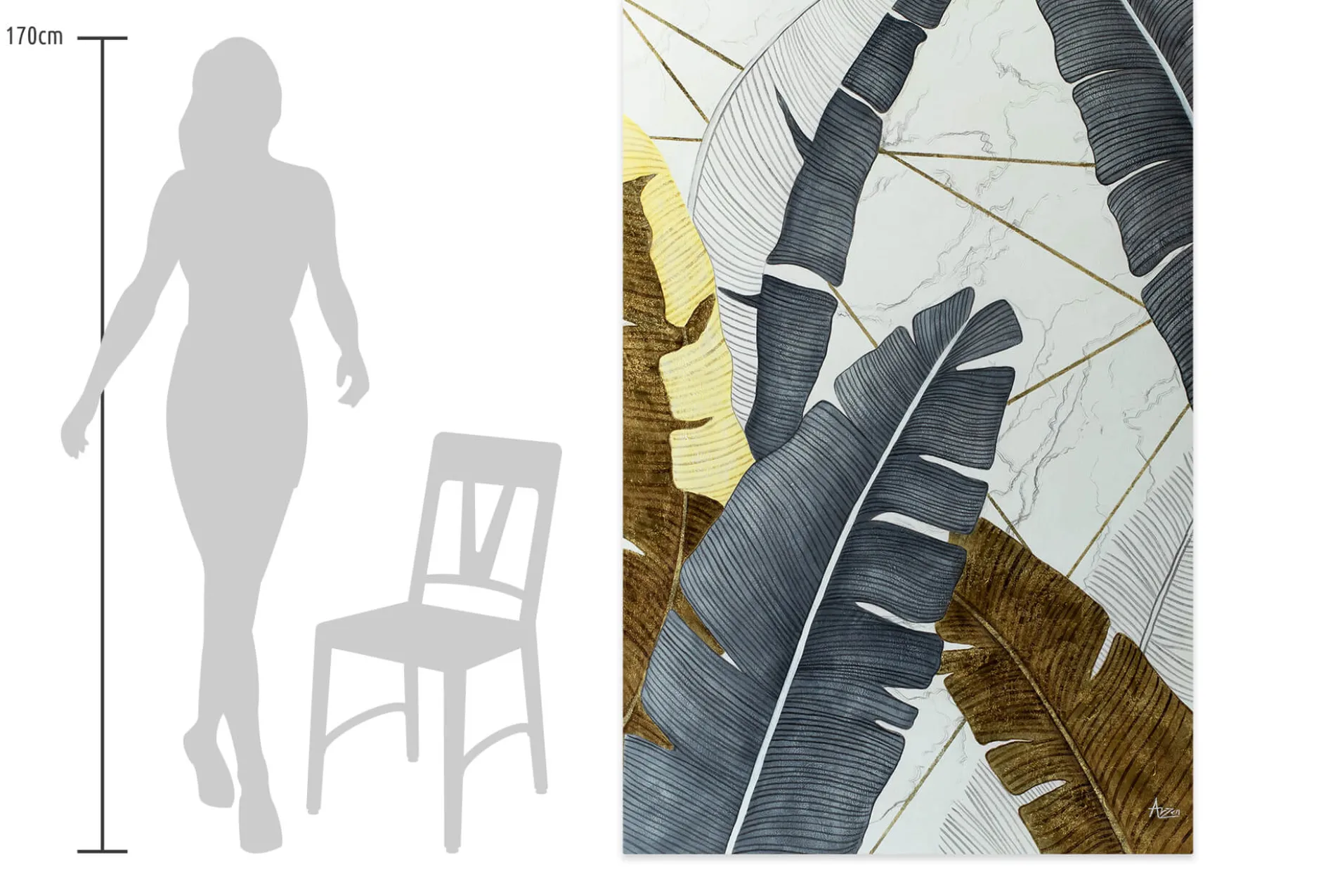 XXL Öl Gemälde 'Jungle in Marble' | Handgemaltes Unikat