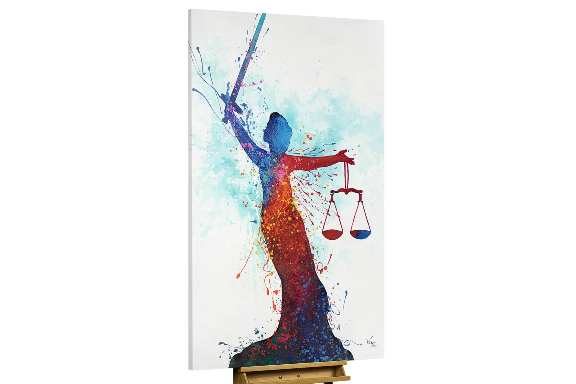 XXL Öl Gemälde 'Justice in Colours' | Handgemaltes Unikat