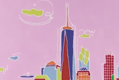 XXL Öl Gemälde 'Kaleidoscopic Skyline' | Handgemaltes Unikat