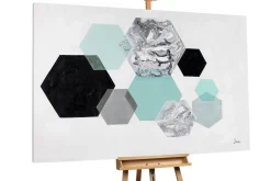 XXL Öl Gemälde 'Kühle Harmonie' | Handgemaltes Unikat