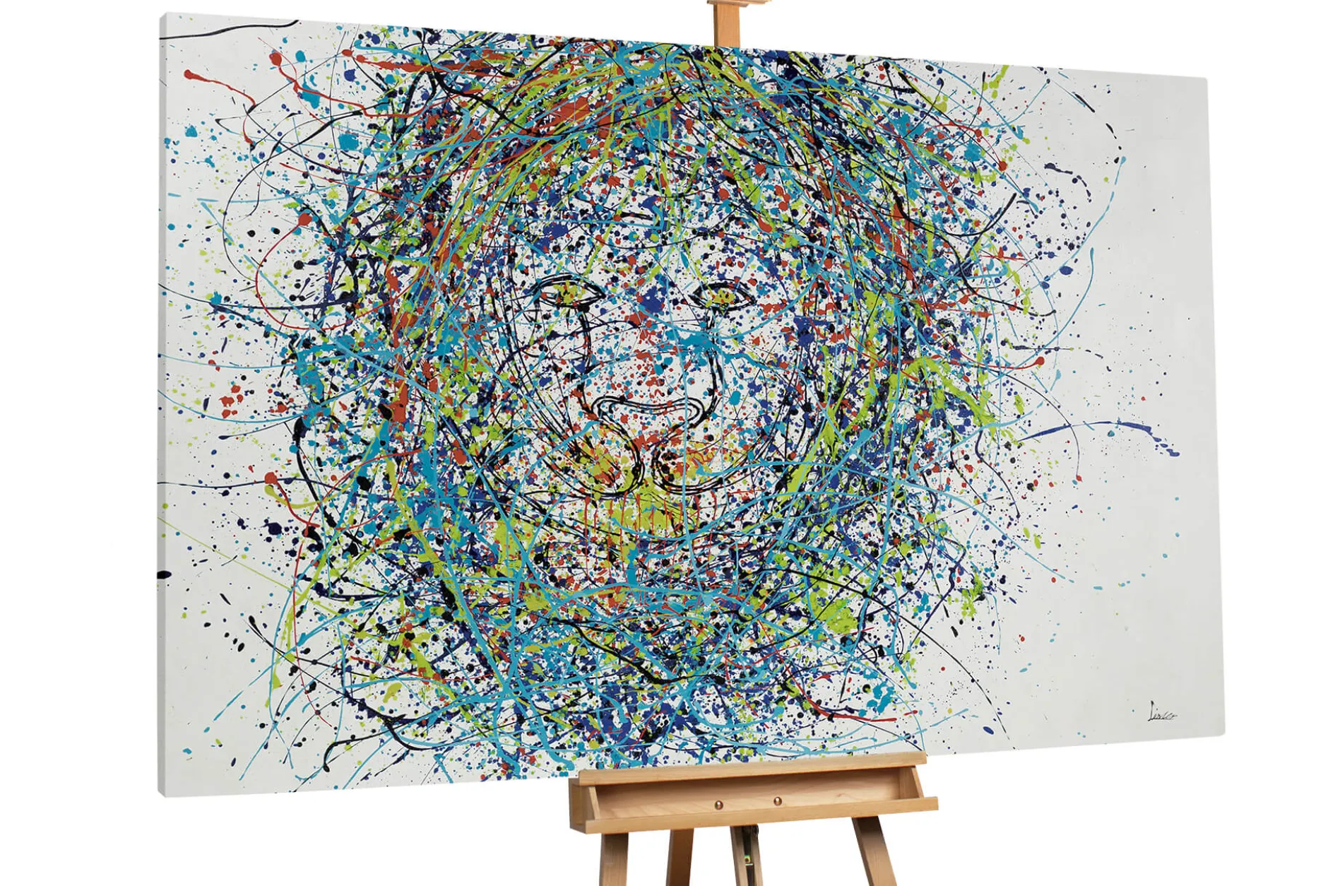 XXL Öl Gemälde 'King of Colours' | Handgemaltes Unikat