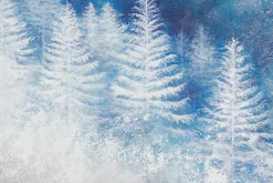 XXL Öl Gemälde 'Klare Winternacht' | Handgemaltes Unikat