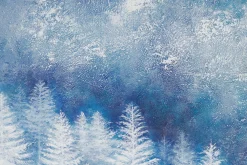 XXL Öl Gemälde 'Klare Winternacht' | Handgemaltes Unikat
