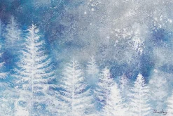 XXL Öl Gemälde 'Klare Winternacht' | Handgemaltes Unikat