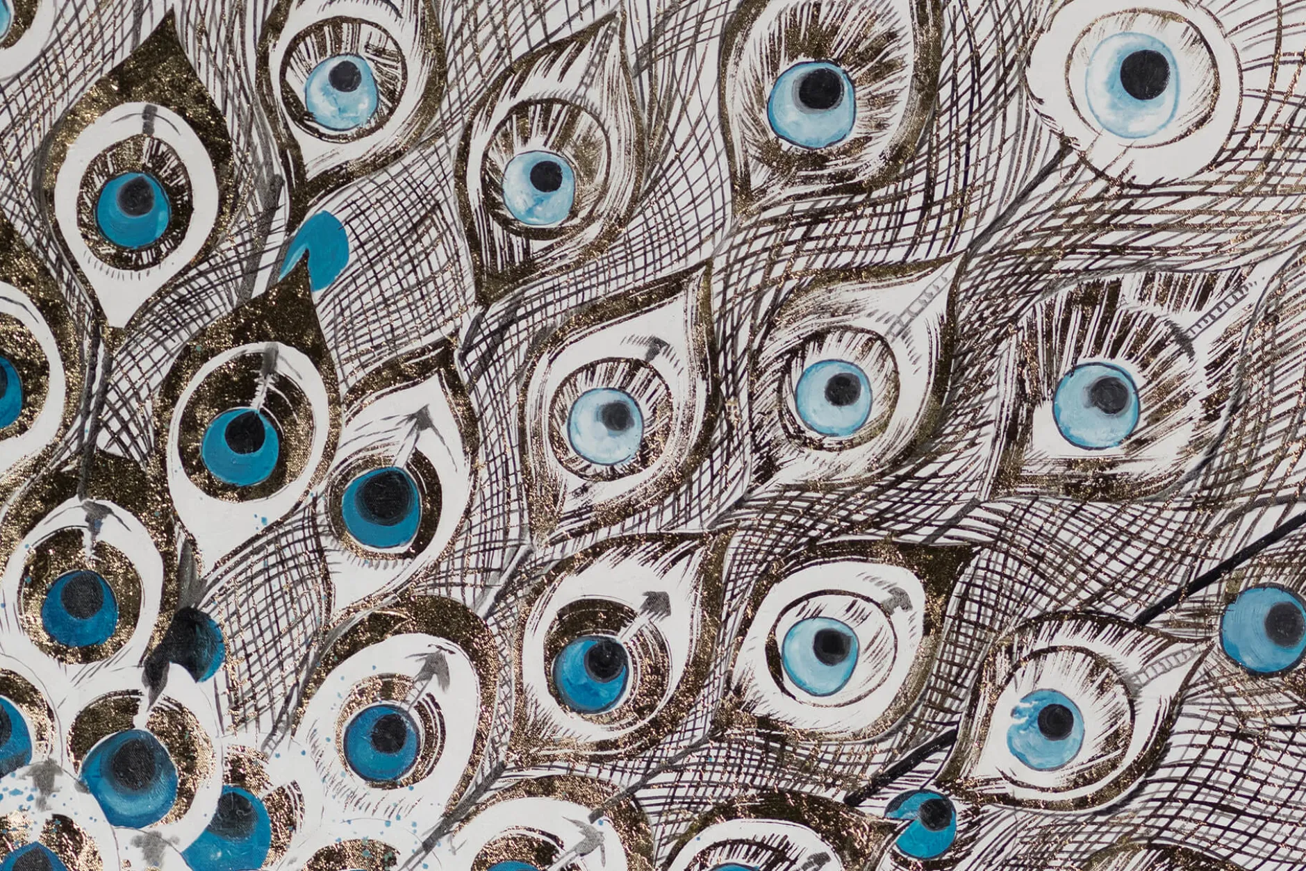 XXL Öl Gemälde 'Kleid des Kaisers' | Handgemaltes Unikat