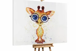 XXL Öl Gemälde 'Kleine Giraffe' | Handgemaltes Unikat