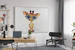 XXL Öl Gemälde 'Kleine Giraffe' | Handgemaltes Unikat