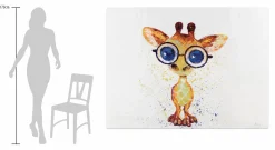 XXL Öl Gemälde 'Kleine Giraffe' | Handgemaltes Unikat