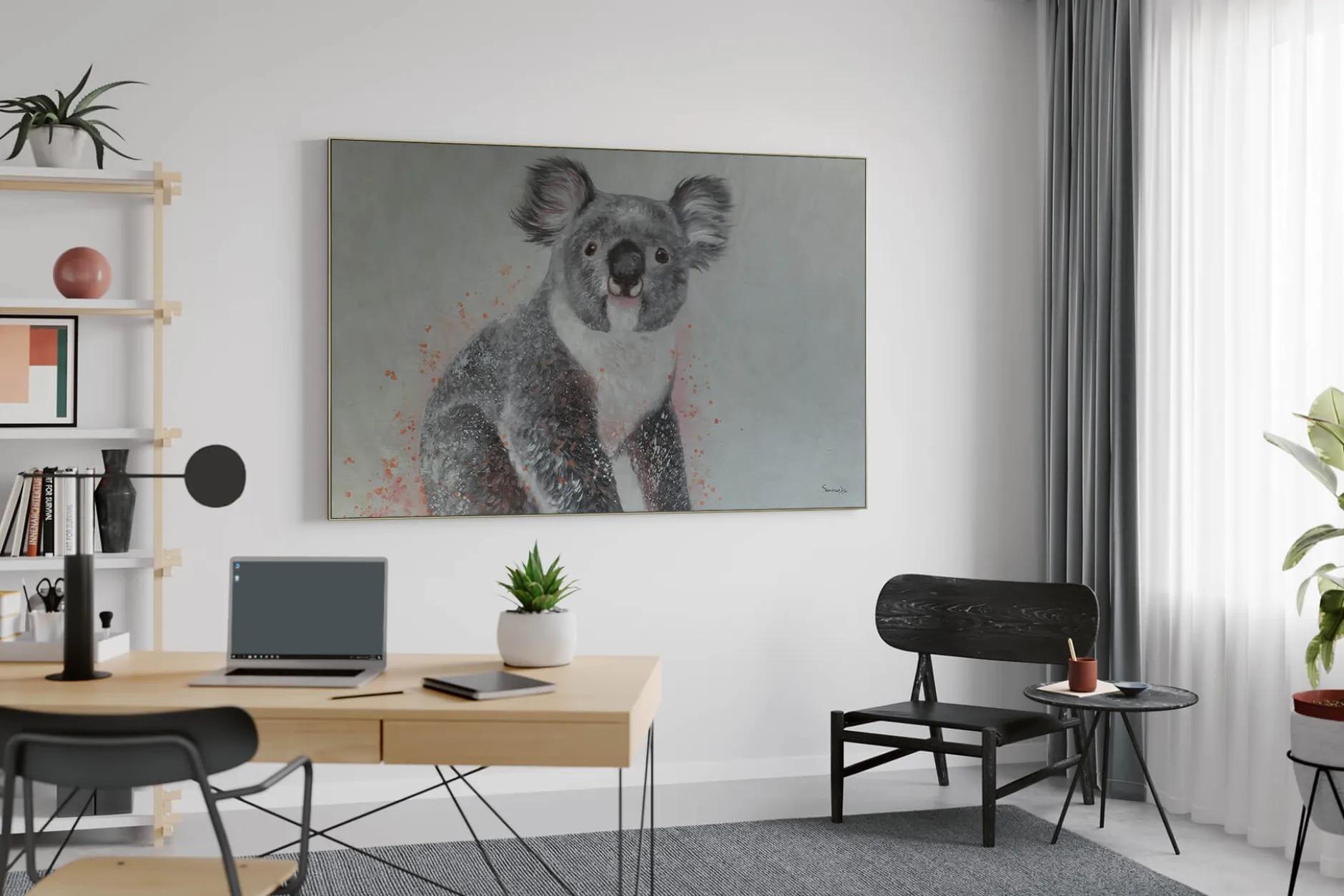 XXL Öl Gemälde 'Koala Smile' | Handgemaltes Unikat