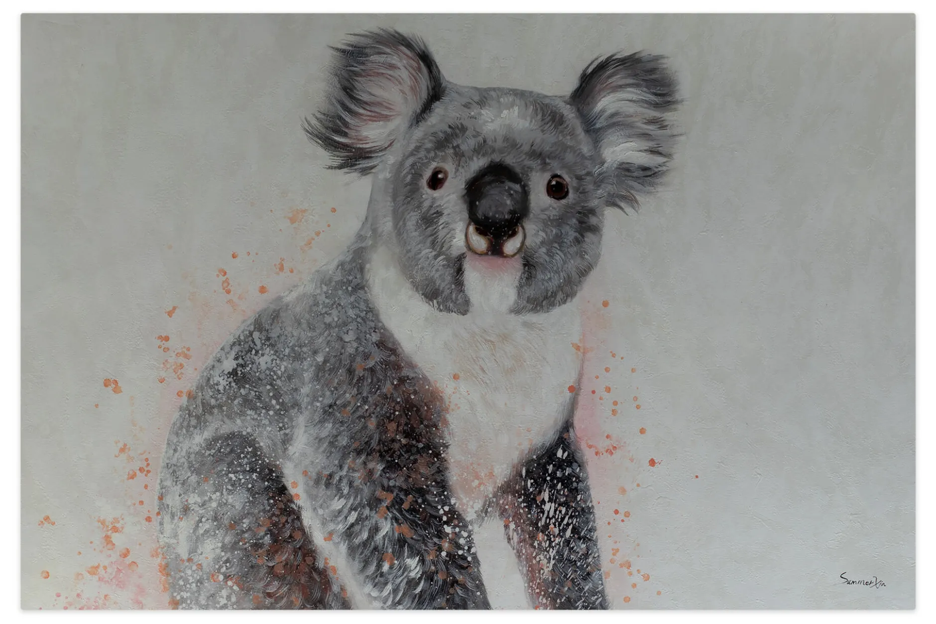 XXL Öl Gemälde 'Koala Smile' | Handgemaltes Unikat