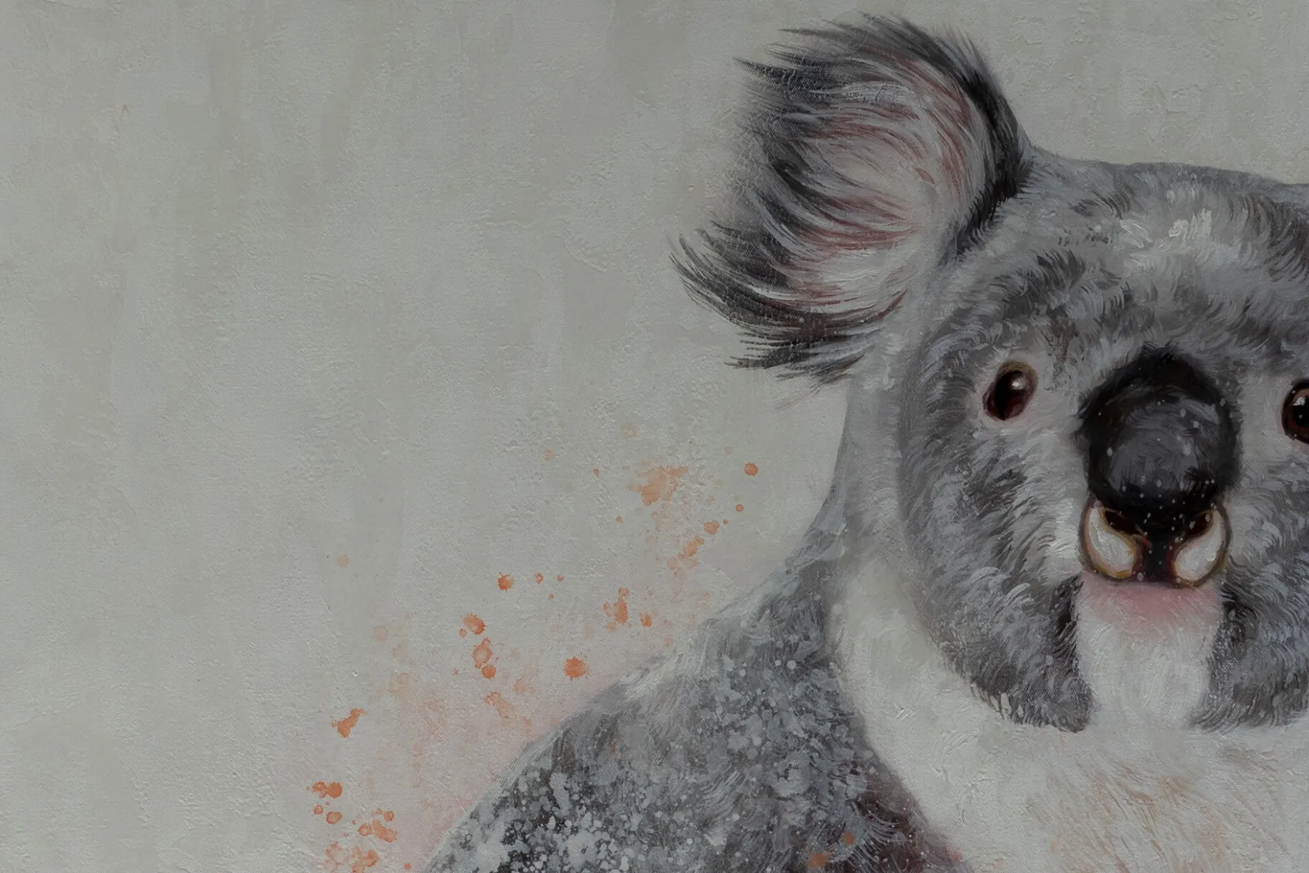 XXL Öl Gemälde 'Koala Smile' | Handgemaltes Unikat