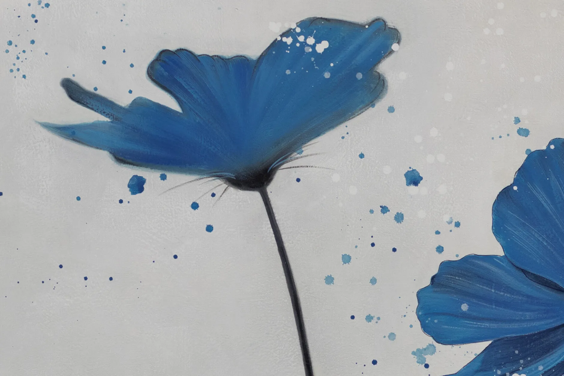 XXL Öl Gemälde 'Kornblumenblau' | Handgemaltes Unikat