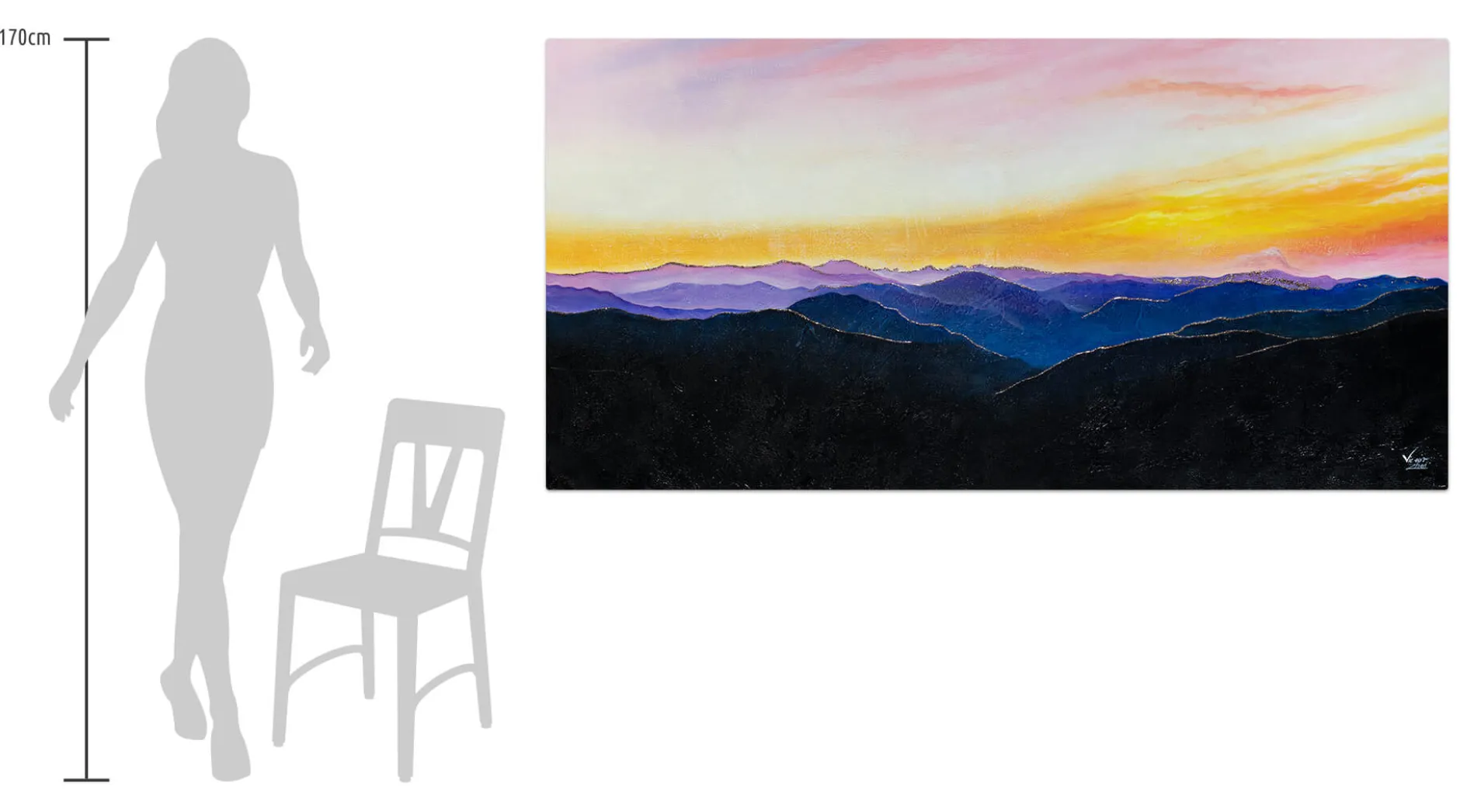 XXL Öl Gemälde 'Kuss der Sonne' | Handgemaltes Unikat